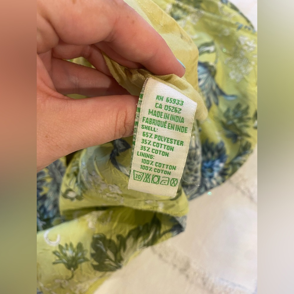 Vintage Point Zero Floral Sequin A-Line Skirt Size 15/16 Green Blue - Picture 5 of 8